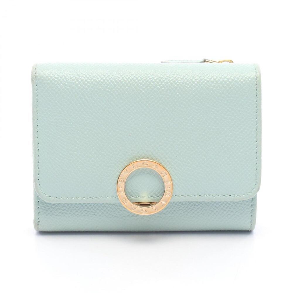 BVLGARI Bulgari Tri-fold Wallet, Leather, Women's, Green, 293707